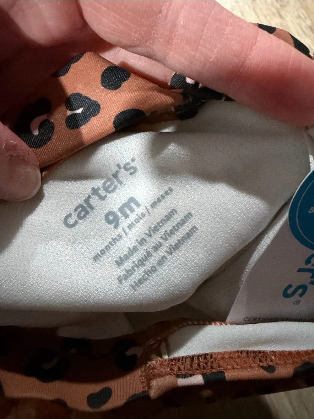 Carter's Leopard Print Baby Romper - Brown and Black